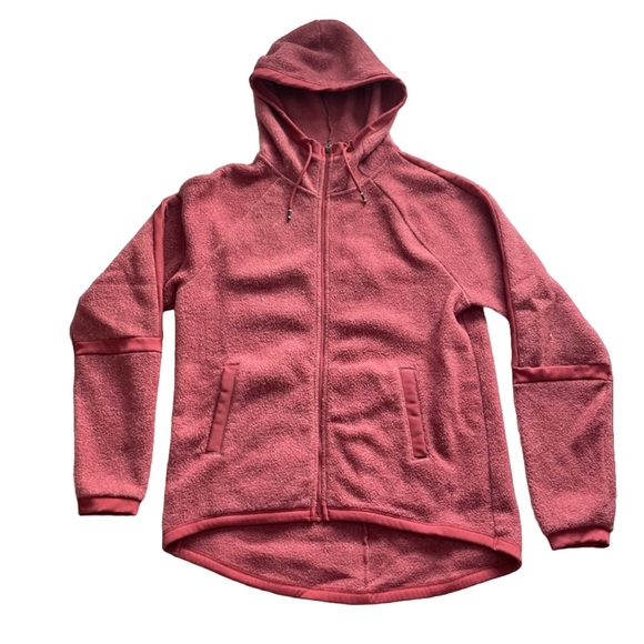 💚3/$15💚 SMALL / NIKE / rust orange zip up fleece hoodie - Picture 1 of 8